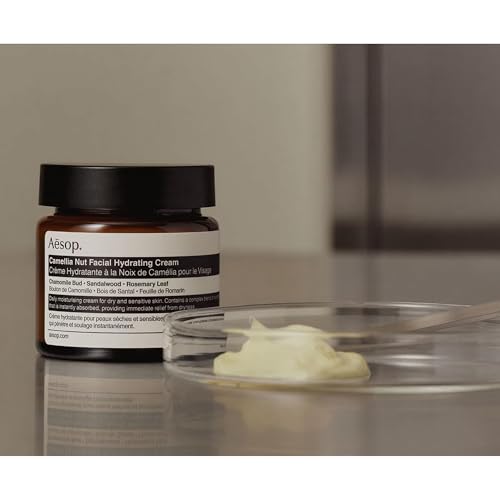 Aesop Camellia Nut Facial Hydrating Cream | Daily Moisturizer For Dry And Sensitive Skin | Provides Immediate Relief From Dryness | Blend Of Nut And Plant Extracts | 2.1 oz / 60mL