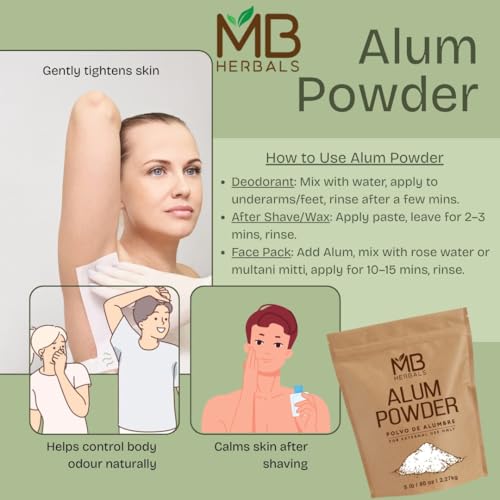 MB Herbals Alum Powder 100 Gram (3.5 oz) | Deodorant | After Shave | Leather Fabric and Paper Mordant | External Use Only