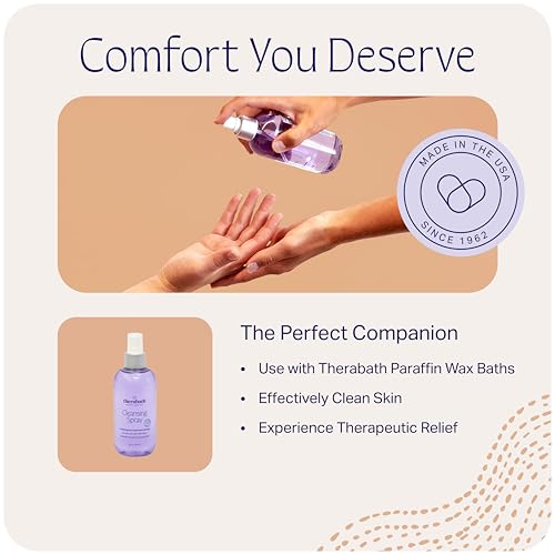 Therabath Pre-Treatment Cleansing Spray for Skin and Nails, with Oils of Lavender, Camphor, and Peppermint for Professional, Home, and Spa, Made in The USA, 8 fl. oz. (Pack of 2)