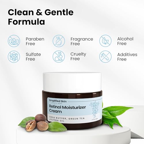 Retinol Cream for Face ? 2.5% Retinol Moisturizer for Fine Lines, Firming & Collagen Boost ? Anti-Aging Night Wrinkle Cream with Hyaluronic Acid ? 1.7 Oz