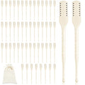 Lothee 50 Pcs Manual Nose Hair Trimmer, Nasal Hair Cutter Bulk for Women, Portable 360 Rotating Nose Hairs Remover Tools for Home, Travel and Beauty Salon, Velvet Storage Bag (White)