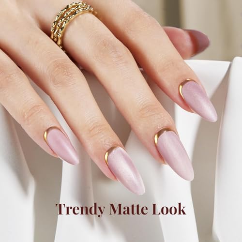 Beetles Matte Gel Top Coat for Gel Nail Polish,15ML Chrome Proof Matte Top Coat No Wipe Powder-Resist Matte Finish for Detail Chrome Powder Painting and Long Lasting Fall Nail Gifts for Women