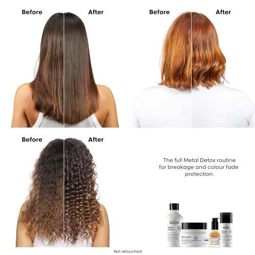 L'Oreal Professionnel Metal Detox Leave-In Oil - Detoxifies, Prevents Damage and Prolongs Hair Color With Shine