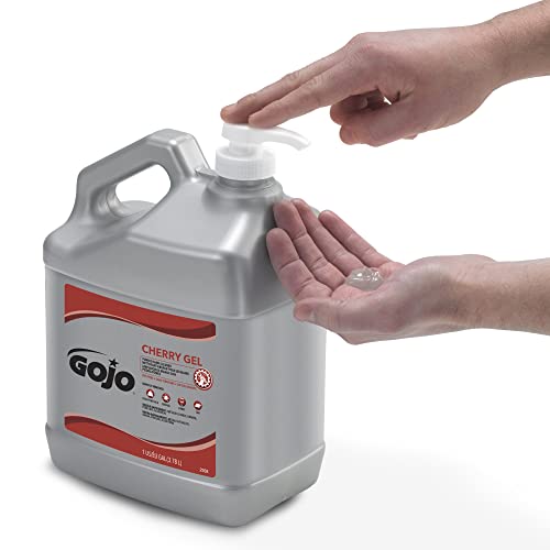 GOJO Cherry Gel Pumice Hand Cleaner Cherry Fragrance, 1 Gallon Hand Cleaner with Pumice in Pump Bottle (Pack of 1) - 2358-02
