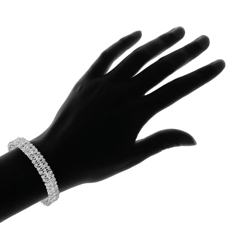 Diamond Tennis Bracelet 1.00ct T.W. Silver S Pattern Jewelry