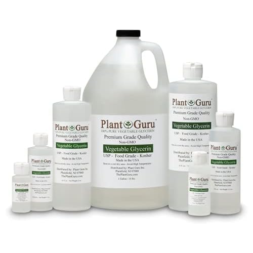 Plant Guru Vegetable Glycerine/Glycerin 32 oz. - USP Food Grade Kosher - Great For Skin, Hair, Face, Body, Crafts And DIY Soap Making.
