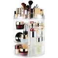 Makeup Organizer, 360 Degree Rotating Adjustable Cosmetic Storage Display Case with 8 Layers Large Capacity, Fits cosmetics, Makeup Brushes, Lipsticks and More, Clear