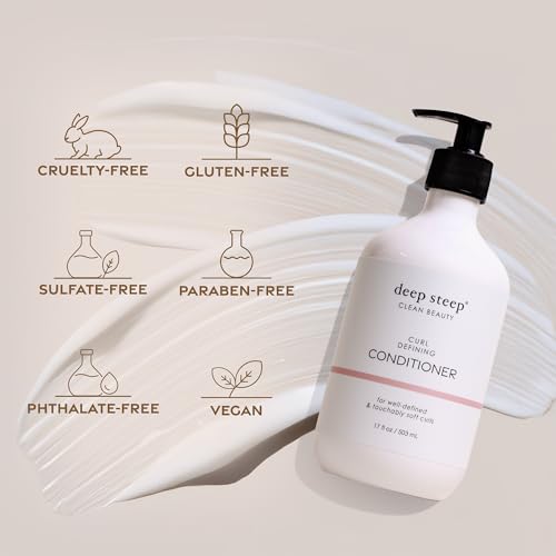 Deep Steep Argan Oil Hydrating Volume Conditioner, 17 oz ? Moisturizing Conditioner with Aloe Vera, Marula Oil, Rice Protein & Glycerin ? Silicone-Free, Vegan, Clean Beauty Hair Care, Silky Hair