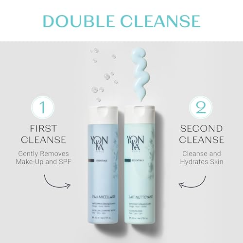 Yon-Ka Eau Micellaire Micellar Water and Cleansing Makeup Remover Gentle Face Wash with to Remove Impurities Hydrate Paraben-Free