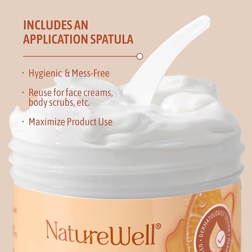 NATURE WELL Clinical Brighten & Hydrate Vitamin C Moisture Cream Skincare 2.0 for Face & Body Revitalizes Dull-Looking Skin, Promotes A Glowing Complexion, Helps Visibly Improve Skin Texture, 16oz