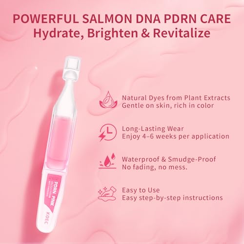 2-Pack Salmon DNA Serum | 99% Salmon DNA | Pink PDRN Serum Ampoule with Collagen, Glutathione & Hyaluronic Acid for Intense Firming, Repairing, Moisturizing & Radiant-Looking Skin, 0.05 fl.oz x 20e