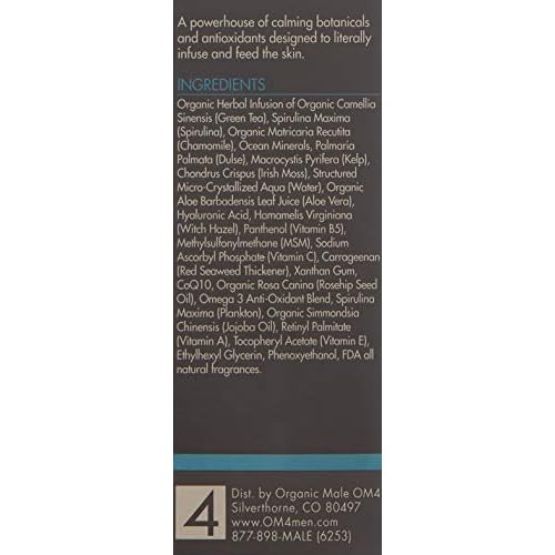 Organic Male OM4 Sensitive Step 3 - Phytonutrient Cellular Repair Serum- Ultra calming and soothing serum for men with Sensitive Skin