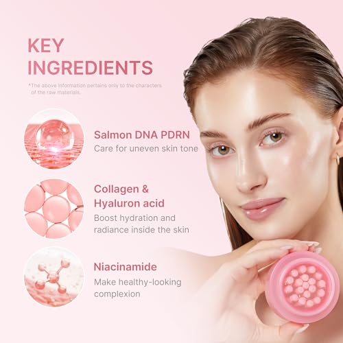 medicube Hydrating & Soothing PDRN Set: PDRN Marshmallow Whip Cleanser and Salmon Pink Collagen Capsule Cream, Face Moisturizer