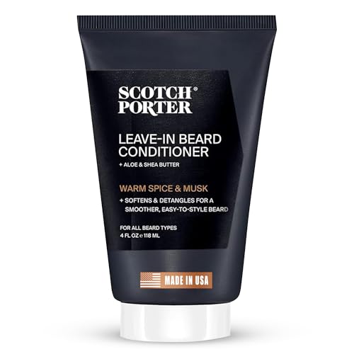 Scotch Porter Restorative Leave-In Beard Conditioner ? Deep Conditioning Softener with Lightweight Feel, Reduces Frizz & Provides Long-lasting Hydration & Shine to Dull, Dry, Coarse Beards ? 4 oz.