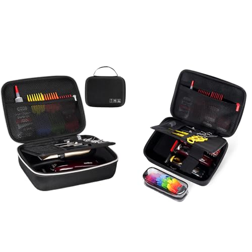 ProCase Barber Case with Washable Oilproof Inner Casing Bundle Hard Barber Accessories Case
