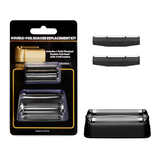 Shaver Replacement Foil and Cutter£¬Compatible with BaBylissPRO FXONE BlackFX Double Foil Stick Shaver£¬Black