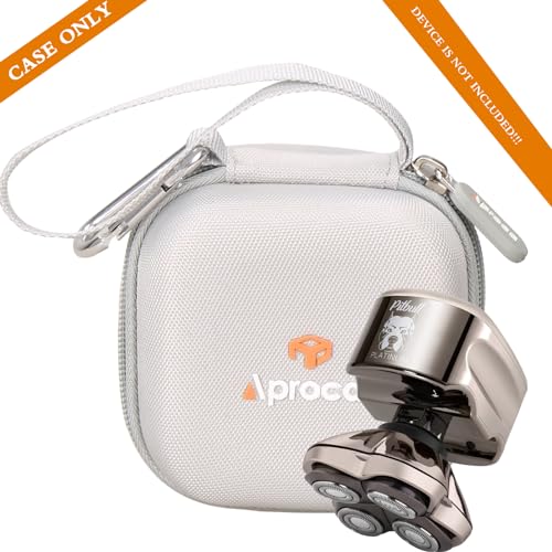 Aproca Grey Hard Storage Portable Case for Skull Shaver Pitbull Gold PRO/Silver PRO Head & Face Shaver