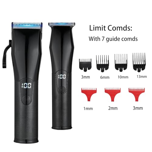 AIJALY Hair Clippers for Men, Cordless Clippers for Hair Cutting, Mens Hair Clippers and Trimmer Kit£¬Black