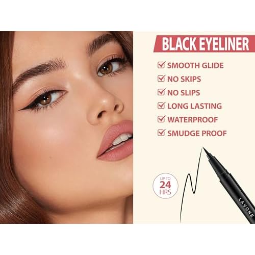 Eyebrow Pencil Kit, with Microblading Eyebrow Pen, Eyebrow Gel, Eyeliner, Eyebrow Brush, Eyebrow Pencils for Women, Waterproof, Smudge Proof, Long Lasting Makeup Formula - Dark Brown