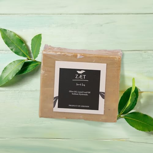 Zaet Laurel Leaf Handmade Soap Bar for Face and Body ? Unscented, 5 oz (Pack of 4) ? Natural Skin Cleansing & Hydration ? For All Skin Types ? Made with Coconut, Laurel & Olive Oils