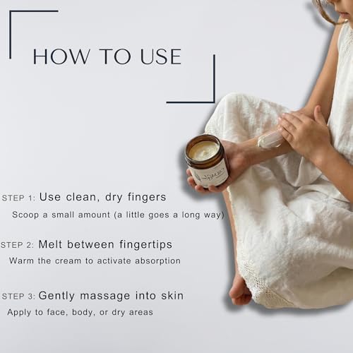 Grass Fed Beef Tallow Moisturizer for Face & Body ? Whipped Tallow Body Butter for Dry, Sensitive Skin ? Natural Anti Aging Cream ? 2 oz