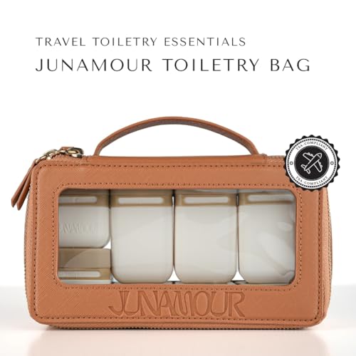 Clear TSA Approved Toiletry Bag for Women | Makeup & Cosmetic Travel Essentials For Women | Best small Makeup Bag | Cute Make Up Bag | Plane Essentials | Skincare Bag