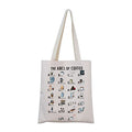MNIGIU Alphabet Tote Bag - ABCs of Coffee Barista Gift for Coffee Lovers