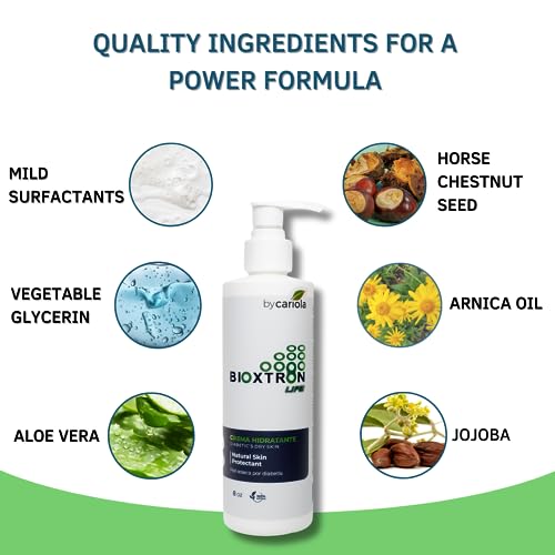 Bioxtron Life Moisturizing Cream for DB Dry Skin - Skin Moisturizing - Natural Skin Protectant - Support Tired Legs - Refreshes & Tones - Aloe Vera - Arnica Oil - Chamomile - 8 oz