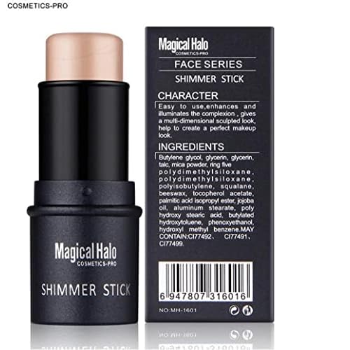 Alvinlite Highlighter Makeup Stick, Magical Halo Glow Highlighters, Contour Highlighter Stick Multi-function Face Shimmer Brightens and Shades Pencil for Face and Body 0.24fl.Oz (Brown)
