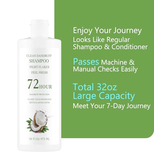 Cruise Empty Shampoo Bottles: 32oz in Total Leak-Proof - Fill The Bottles&Pack Them In Checked Luggage With Confidence- Reusable Funnels - for Cruise, Travel, Events