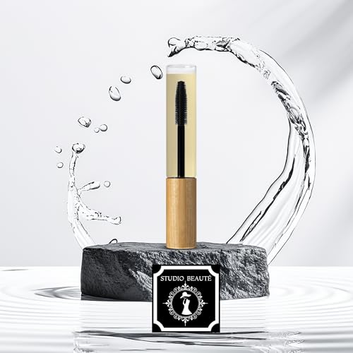 Leakproof DIY Empty Glass Mascara Tube, Bottle with Silicone Brush, Wand and Leakstopper Rubber Insert 10ml Refillable Container for Eyelash-Eyebrow- Hairline Growth Castor Oil and Serums Travel