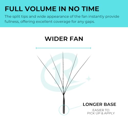 W Shape Eyelash Extension 5D Premade Volume Fans 0.07 C D Cluster W Fans Lashes Matte Black Volume Premade False Eyelashes (5D W 0.07 C, 9mm)