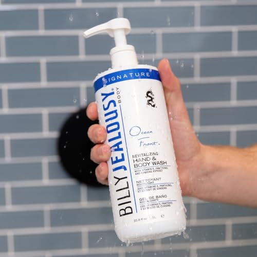 Billy Jealousy Ocean Front Revitalizing Body Wash for Men with Vitamin E & Panthenol Cleanse, Smooth & Soften Skin, 1L