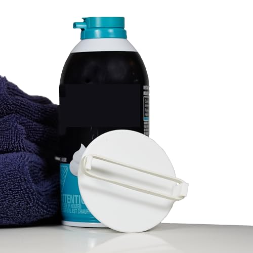 Universal Rust Prevention Coaster for Shaving Cream Cans ? Fits 1.4"?2.7" ? Stop Rust Rings on Shower Shelves, Tile, Granite, and Sink Surfaces