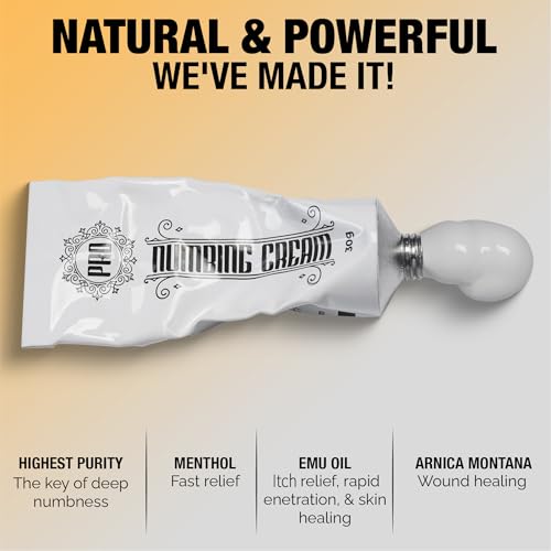 Numbing Cream Max Strength Deep Numbing Cream with Menthol, Emu Oil and Arnica (1 Pcs(1x30g)) Relief Burning, itching, and discomfort, Reduces Soreness in Local and anorectal Areas