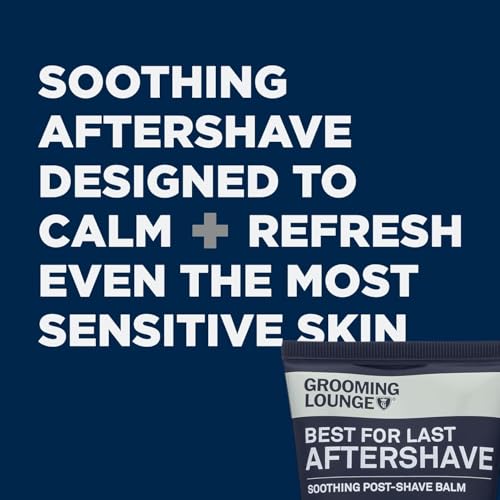 Grooming Lounge Best for Last Aftershave - Soothing After Shave Balm - Instantly Calms Irritated Skin - Refreshing Facial Moisturizer - Ideal for Sensitive Skin - Non-Greasy - Fragrance Free - 5 oz