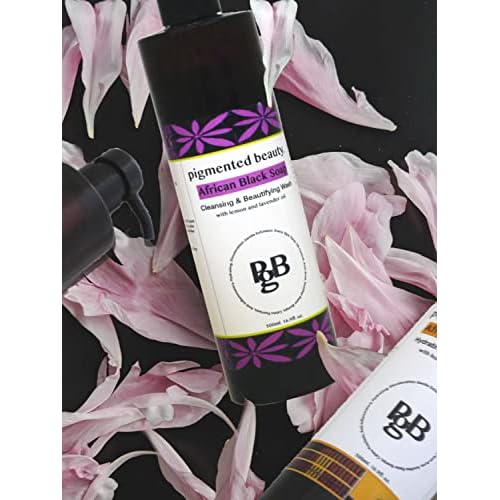 African Black Soap 16.9oz - Cleansing and Beautifying Wash with Lavender and Lemon Oil for All Skin Types