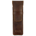 Hide & Groom, Razor Case Handmade from Full Grain Leather - Protector Case, Barber Razor Sheath, Shaving Accessories, Personal Care Essentials - Bourbon Brown