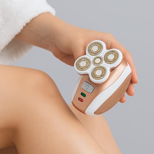 Electric Leg Shaver for Women - Rechargeable Painless Lady Razor for Leg Face Lips Body Underarms Armpit - Female Cordless Bikini Trimmer