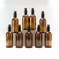 YIZHAO Amber Glass Spray Bottles 4oz, with Small Fine Mist Spray, Metal Cap, Refillable for Essential Oil,Travel,Cleaning,Perfume,Aromatherapy,Makeup ? 9 Pcs