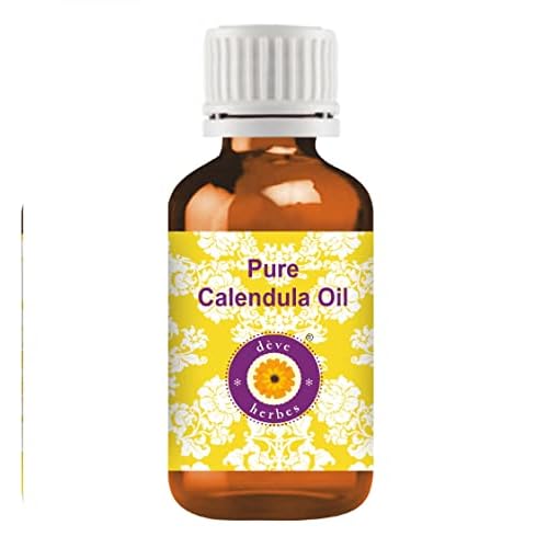 d?ve herbes Calendula Oil (Calendula officinalis) | Infused | Pure | Non-Sticky | Lightweight | For Facial Care | Men & Women | 100ml (3.38 oz)