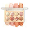 K'APEINE 8 Colors Baked Powder Palette, Pink Gold Brown Face Highlighter Eyeshadow Blush Contour Makeup Palette All Face Baked Makeup Kit Blendable Highlighter for Women Daily, Parties,Festivals-02#