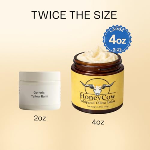 4oz Lipid Restoration Cream ? Barrier Repair Moisturizer for Sensitive & Damaged Skin | Grass-Fed Tallow Face Cream for Redness | HoneyCow