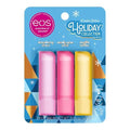 eos Holiday Lip Balm Gift- Strawberry Cheer, Candy Cane Swirl & Vanilla Toffee, Stocking Stuffers, All-Day Moisture Lip Care, 0.14 oz, 2-Pack