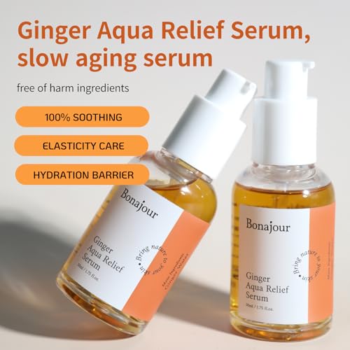 [BONAJOUR] Ginger Aqua Relief Serum for Sensitive Skin, acne-prone skin - Provides effective skin soothing, Slow Aging Serum,