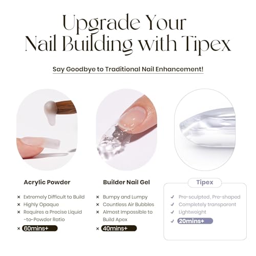 500pcs Tipex Instant Apex Gel Nail Tips & 30g UV Nail Glue & Electric Nail Drill Kit