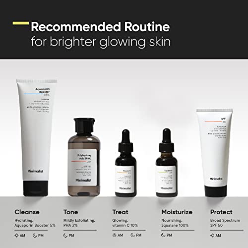 Minimalist Squalane 100% (Plant Derived) Face Oil for Moisturization | Improves Skin Hydration & Reduces Fine Lines | Restores Suppleness, Firmness & Elasticity of Skin | 1 Fl Oz / 30 ml