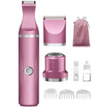 Pubic Hair Trimmer for Women-Unibono Bikini Trimmer, Replaceable 3-in-1 Electric Razors for Women, Electric Shaver in Poweverful Motor, Waterproof Personal Trimmer for Body Hair (Rose Red, RR-1)