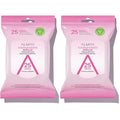 Almay Makeup Remover Cleansing Towelettes, Biodegradable Micellar Water Wipes for Sensitive Skin, Hypoallergenic, Cruelty- & Fragrance-Free, 25 Count (Pack of 2)