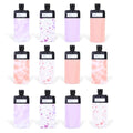 ASEVAT 3 oz Leak Proof Empty Squeeze Pouches, Refillable Travel Size Containers, Portable Liquid Pouches for Travel, Stand Up Pouch,TSA Approved (Pink+Purple, 12 pack)